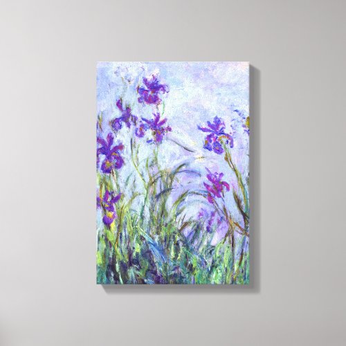 Claude Monet _ Lilac Irises  Iris Mauves Canvas Print