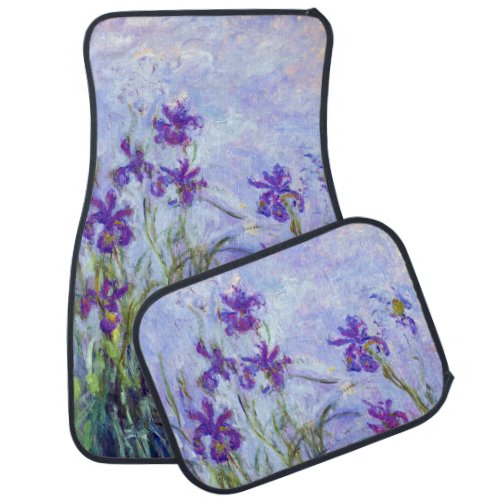 Claude Monet _ Lilac Irises  Iris Mauves Car Floor Mat