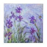 Claude Monet - Lilac Irises / Iris Mauves Ceramic Tile<br><div class="desc">Lilac Irises / Iris Mauves - Claude Monet,  1914-1917</div>