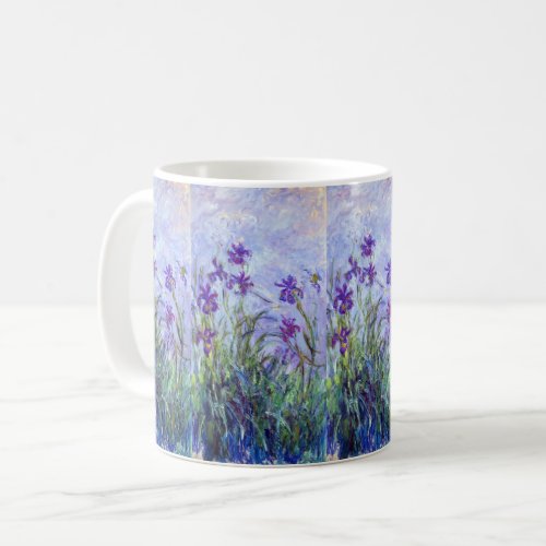 Claude Monet _ Lilac Irises  Iris Mauves Coffee Mug