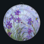 Claude Monet - Lilac Irises / Iris Mauves Dart Board<br><div class="desc">Lilac Irises / Iris Mauves - Claude Monet,  1914-1917</div>