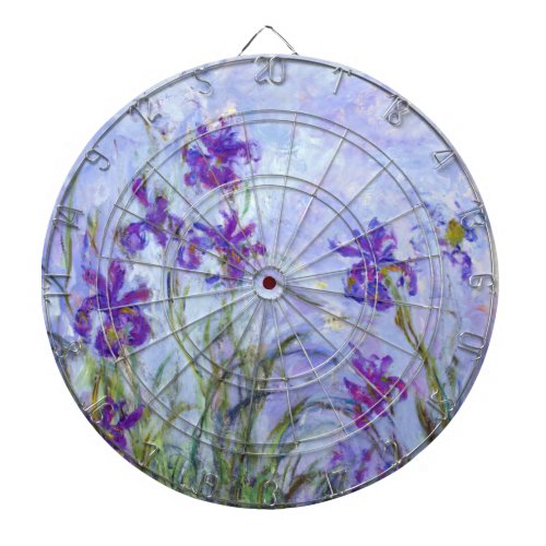 Claude Monet _ Lilac Irises  Iris Mauves Dart Board