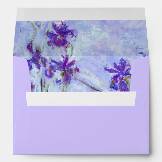 Claude Monet - Lilac Irises / Iris Mauves Envelope (Back (Bottom))