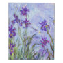 Claude Monet - Lilac Irises / Iris Mauves Faux Canvas Print