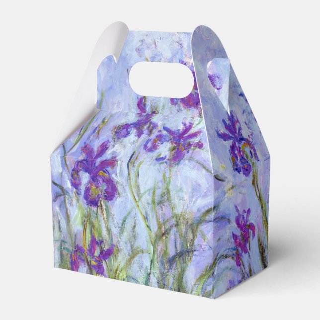 Claude Monet - Lilac Irises / Iris Mauves Favor Boxes (Front Side)