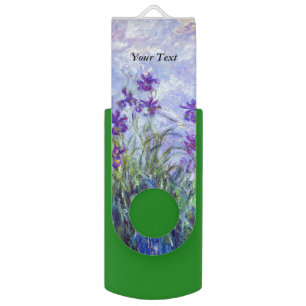 Claude Monet - Lilac Irises / Iris Mauves Flash Drive