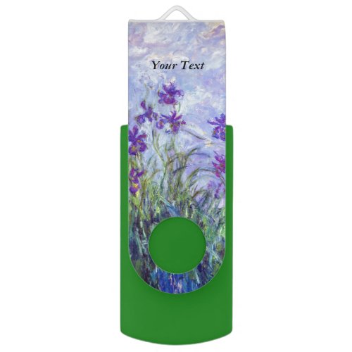 Claude Monet _ Lilac Irises  Iris Mauves Flash Drive
