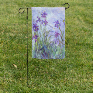 Claude Monet - Lilac Irises / Iris Mauves Garden Flag