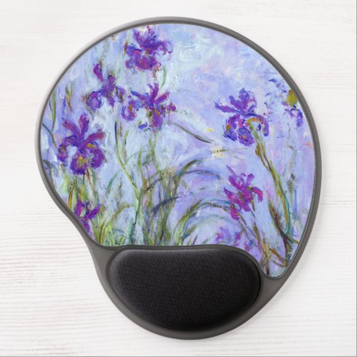 Claude Monet _ Lilac Irises  Iris Mauves Gel Mouse Pad