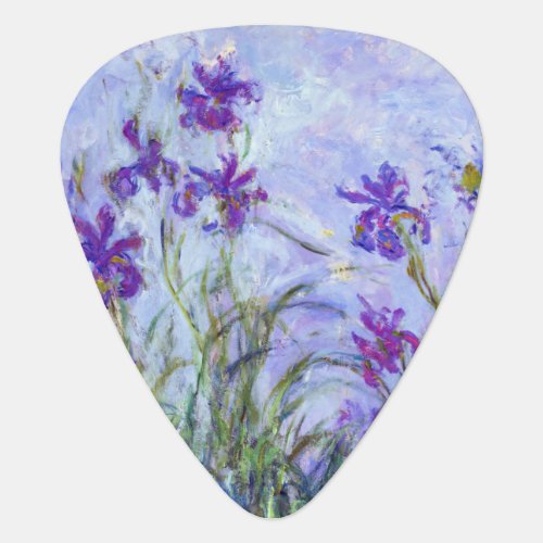 Claude Monet _ Lilac Irises  Iris Mauves Guitar Pick