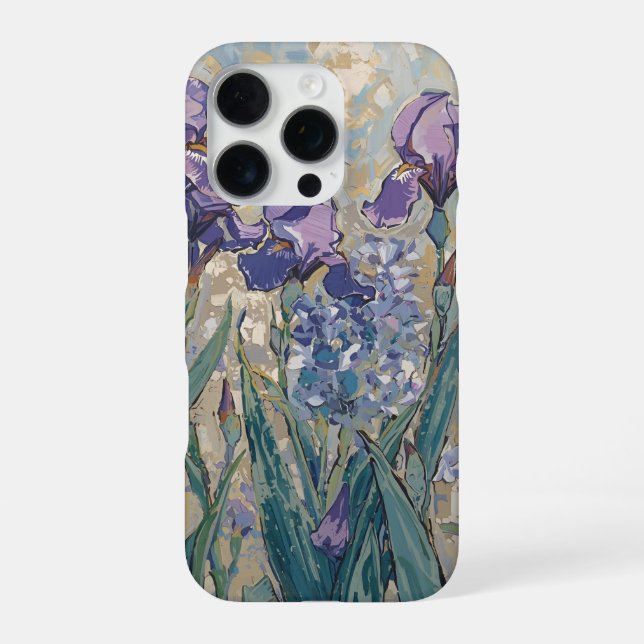 Claude Monet - Lilac Irises / Iris Mauves iPhone Case (Back)
