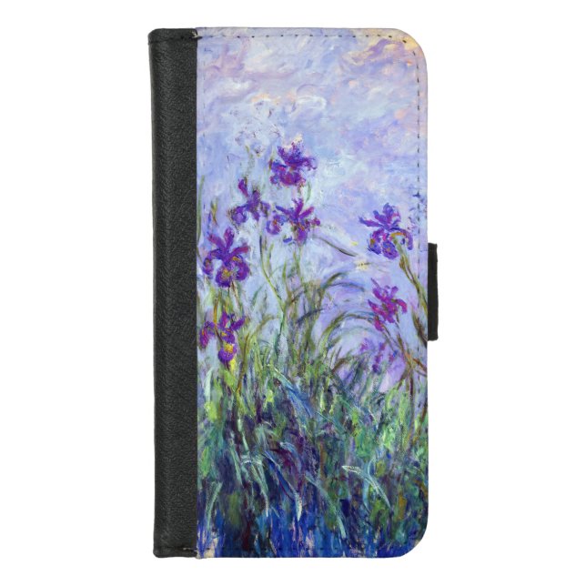 Claude Monet - Lilac Irises / Iris Mauves iPhone Wallet Case (Front)