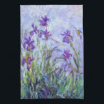 Claude Monet - Lilac Irises / Iris Mauves Kitchen Towel<br><div class="desc">Lilac Irises / Iris Mauves - Claude Monet,  1914-1917</div>