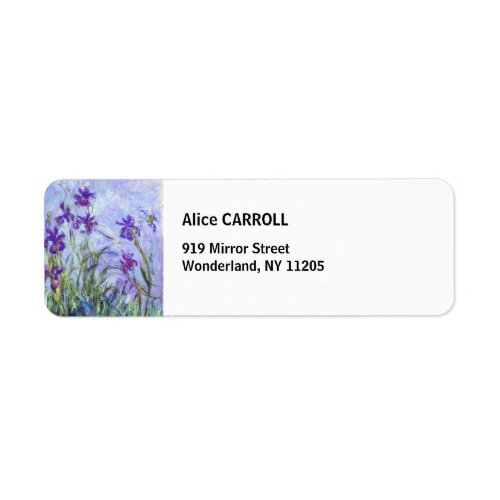 Claude Monet _ Lilac Irises  Iris Mauves Label