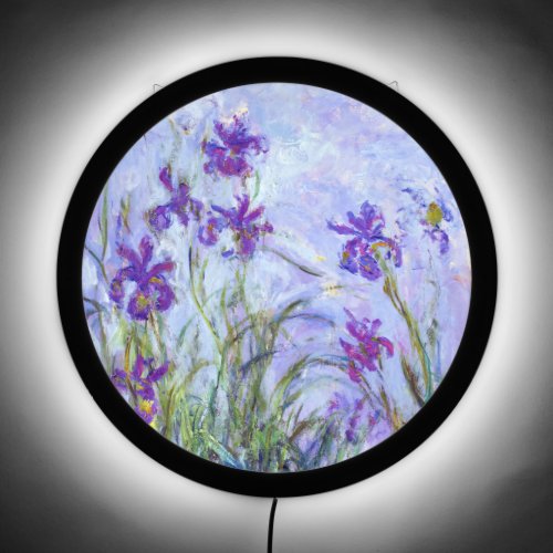 Claude Monet _ Lilac Irises  Iris Mauves LED Sign