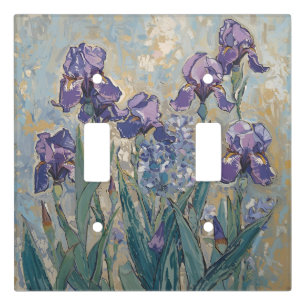 Claude Monet - Lilac Irises / Iris Mauves Light Switch Cover