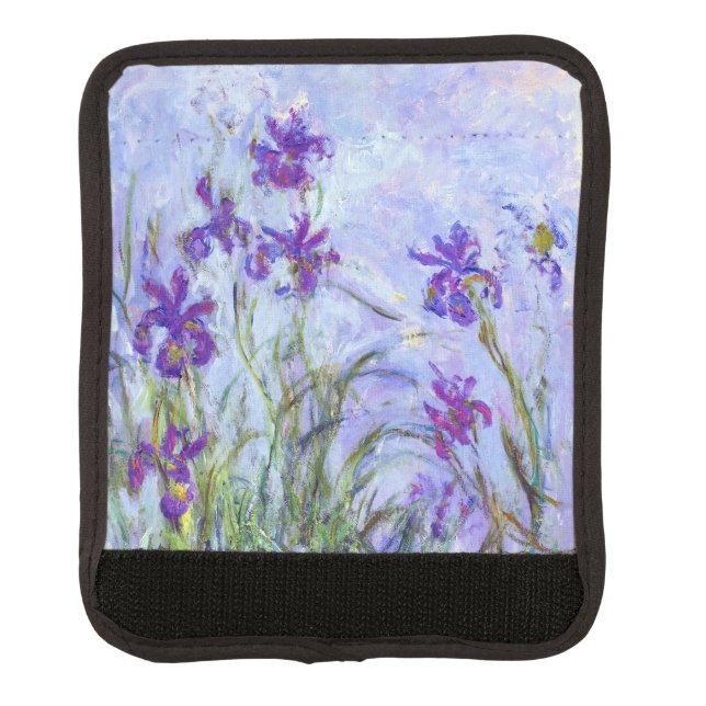 Claude Monet - Lilac Irises / Iris Mauves Luggage Handle Wrap (Front)