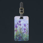 Claude Monet - Lilac Irises / Iris Mauves Luggage Tag<br><div class="desc">Lilac Irises / Iris Mauves - Claude Monet,  1914-1917</div>