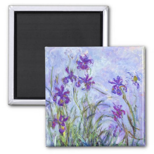 Claude Monet _ Lilac Irises  Iris Mauves Magnet