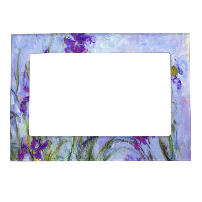 Claude Monet - Lilac Irises / Iris Mauves Magnetic Frame (Front)