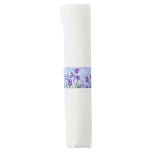 Claude Monet _ Lilac Irises  Iris Mauves Napkin Bands