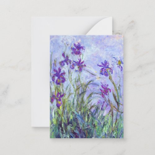 Claude Monet _ Lilac Irises  Iris Mauves Note Card