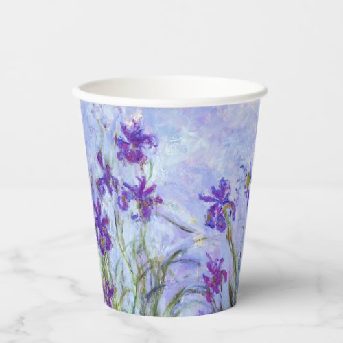 Claude Monet _ Lilac Irises  Iris Mauves Paper Cups