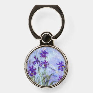 Claude Monet - Lilac Irises / Iris Mauves Phone Ring Stand