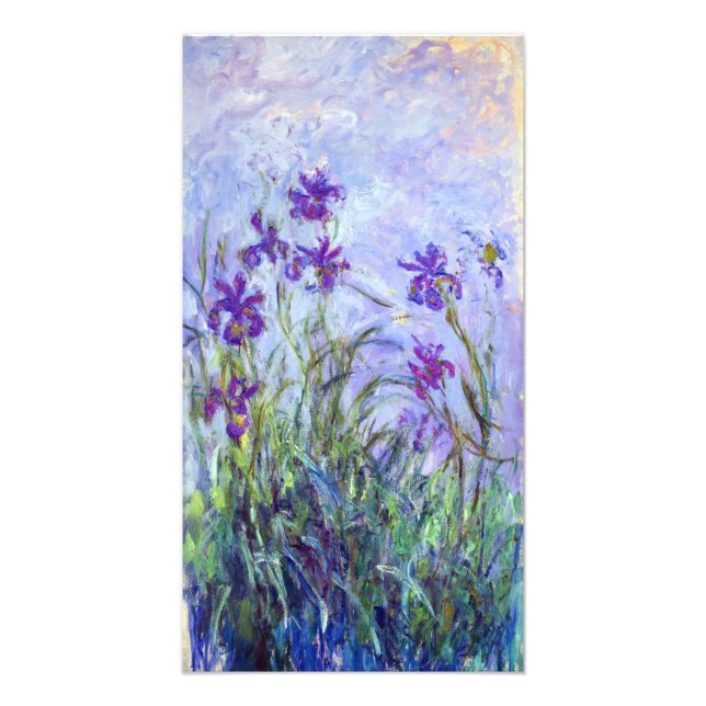 Claude Monet - Lilac Irises / Iris Mauves Photo Print (Front)