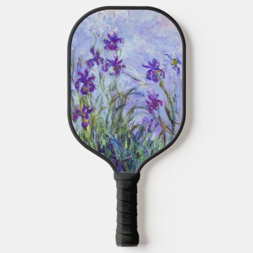 Claude Monet _ Lilac Irises  Iris Mauves Pickleball Paddle