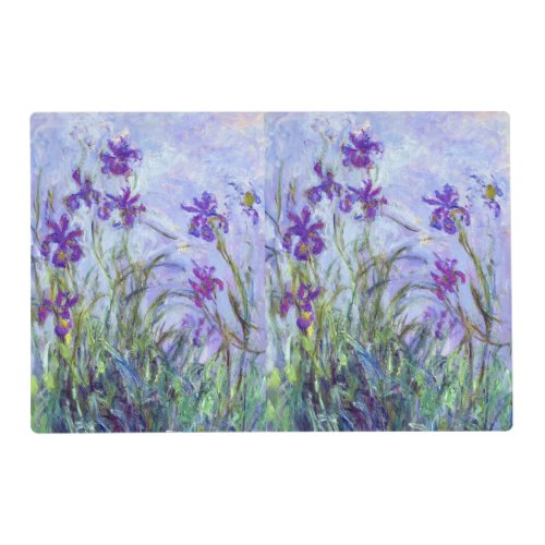 Claude Monet _ Lilac Irises  Iris Mauves Placemat