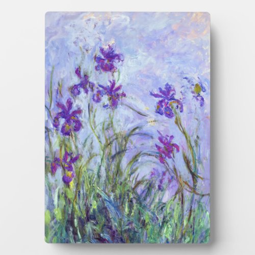 Claude Monet _ Lilac Irises  Iris Mauves Plaque