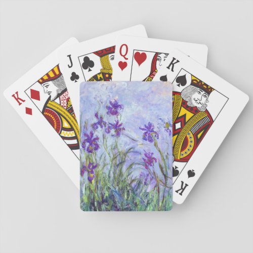 Claude Monet _ Lilac Irises  Iris Mauves Poker Cards