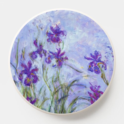 Claude Monet _ Lilac Irises  Iris Mauves PopSocket