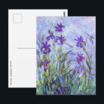 Claude Monet - Lilac Irises / Iris Mauves Postcard<br><div class="desc">Lilac Irises / Iris Mauves - Claude Monet,  1914-1917</div>