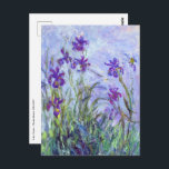 Claude Monet - Lilac Irises / Iris Mauves Postcard<br><div class="desc">Lilac Irises / Iris Mauves - Claude Monet, 1914-1917</div>