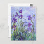 Claude Monet - Lilac Irises / Iris Mauves Postcard