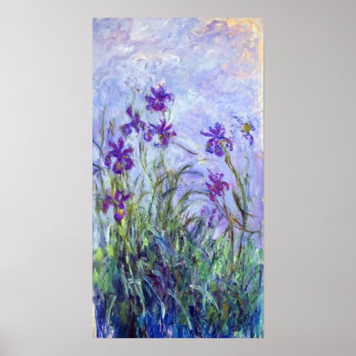 Claude Monet _ Lilac Irises  Iris Mauves Poster