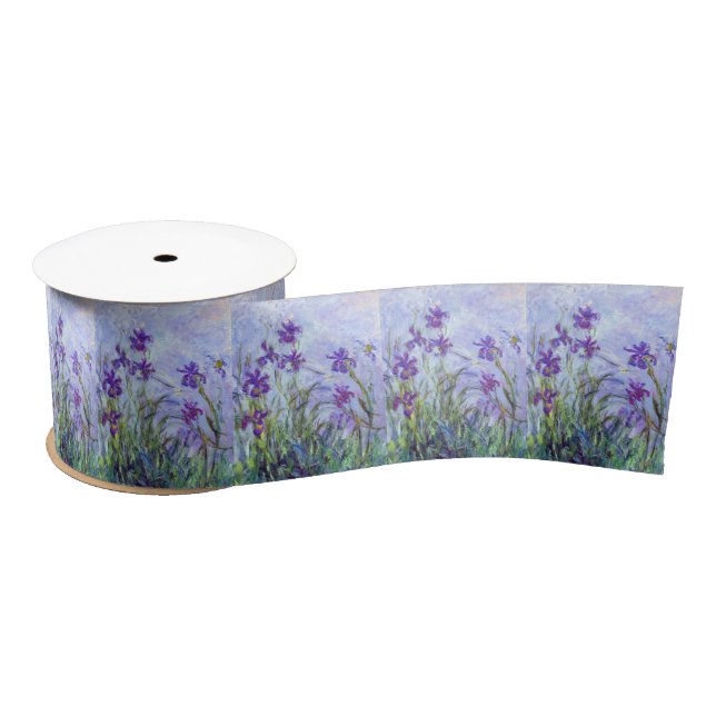 Claude Monet - Lilac Irises / Iris Mauves Satin Ribbon (Spool)