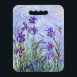 Claude Monet - Lilac Irises / Iris Mauves Seat Cushion<br><div class="desc">Lilac Irises / Iris Mauves - Claude Monet,  1914-1917</div>