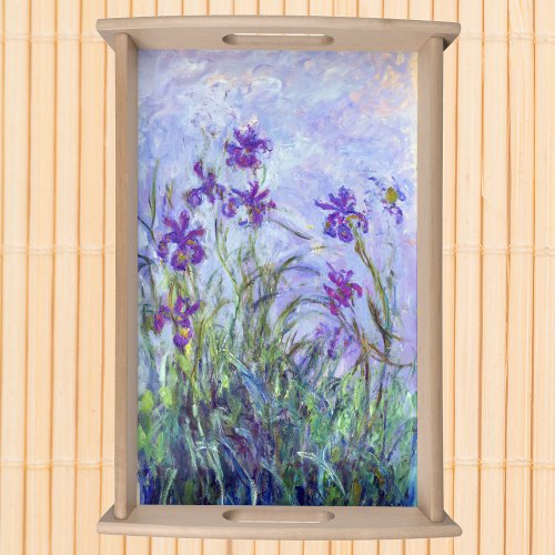 Claude Monet _ Lilac Irises  Iris Mauves Serving Tray