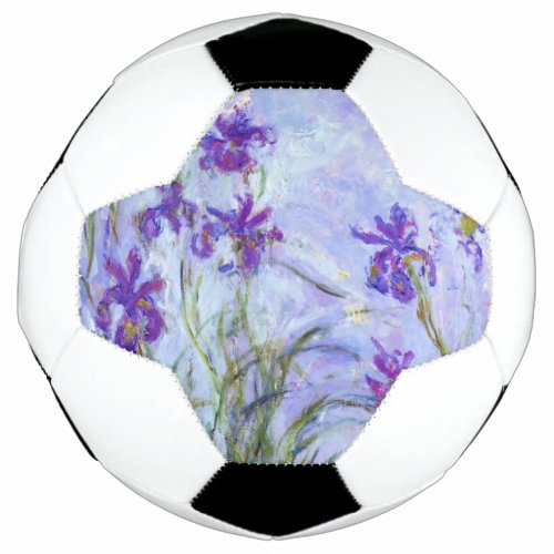 Claude Monet _ Lilac Irises  Iris Mauves Soccer Ball