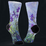 Claude Monet - Lilac Irises / Iris Mauves Socks<br><div class="desc">Lilac Irises / Iris Mauves - Claude Monet,  1914-1917</div>