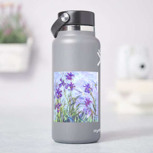 Claude Monet - Lilac Irises / Iris Mauves Sticker (HydroFlask)