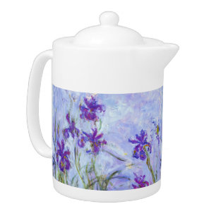 Claude Monet - Lilac Irises / Iris Mauves Teapot
