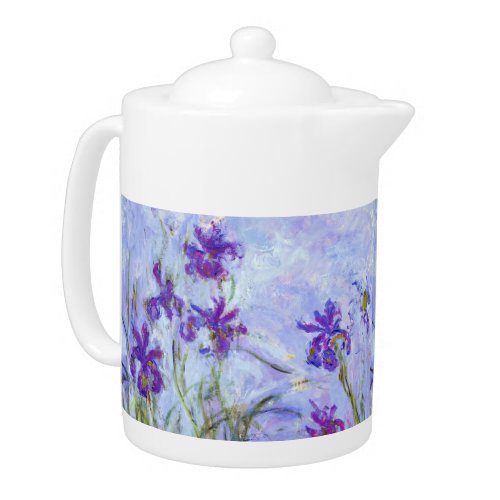 Claude Monet _ Lilac Irises  Iris Mauves Teapot