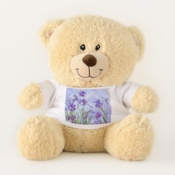 Claude Monet - Lilac Irises / Iris Mauves Teddy Bear by PaintingArtwork at Zazzle