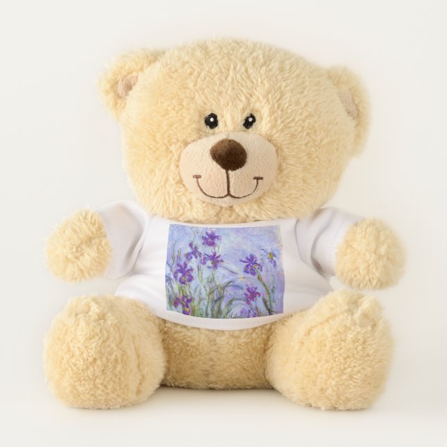 Claude Monet - Lilac Irises / Iris Mauves Teddy Bear (Front)