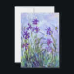 Claude Monet - Lilac Irises / Iris Mauves Thank You Card<br><div class="desc">Lilac Irises / Iris Mauves - Claude Monet,  1914-1917</div>