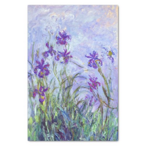 Claude Monet _ Lilac Irises  Iris Mauves Tissue Paper
